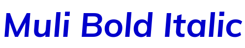 Muli Bold Italic 字体